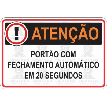 Portão com fechamento automático em 20 segundos 